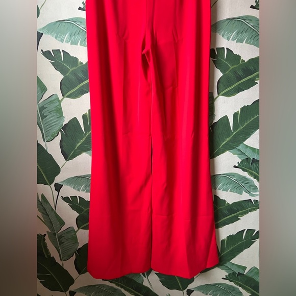 Amanda Uprichard Trousers Red Flare Leg XS NWT - Picture 8 of 9